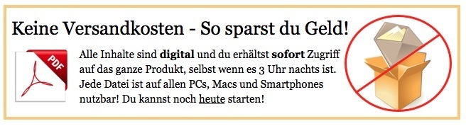 Freya's Studio – Yoga- und Stretching-Videokurse von Freya bewegen 7 Infografik zu Versandkosten und digitalen Produkten mit PDF-Symbol