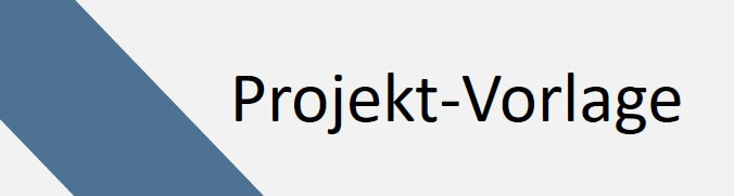 Projekt-Vorlage Banner mit blauem Winkel-Design
