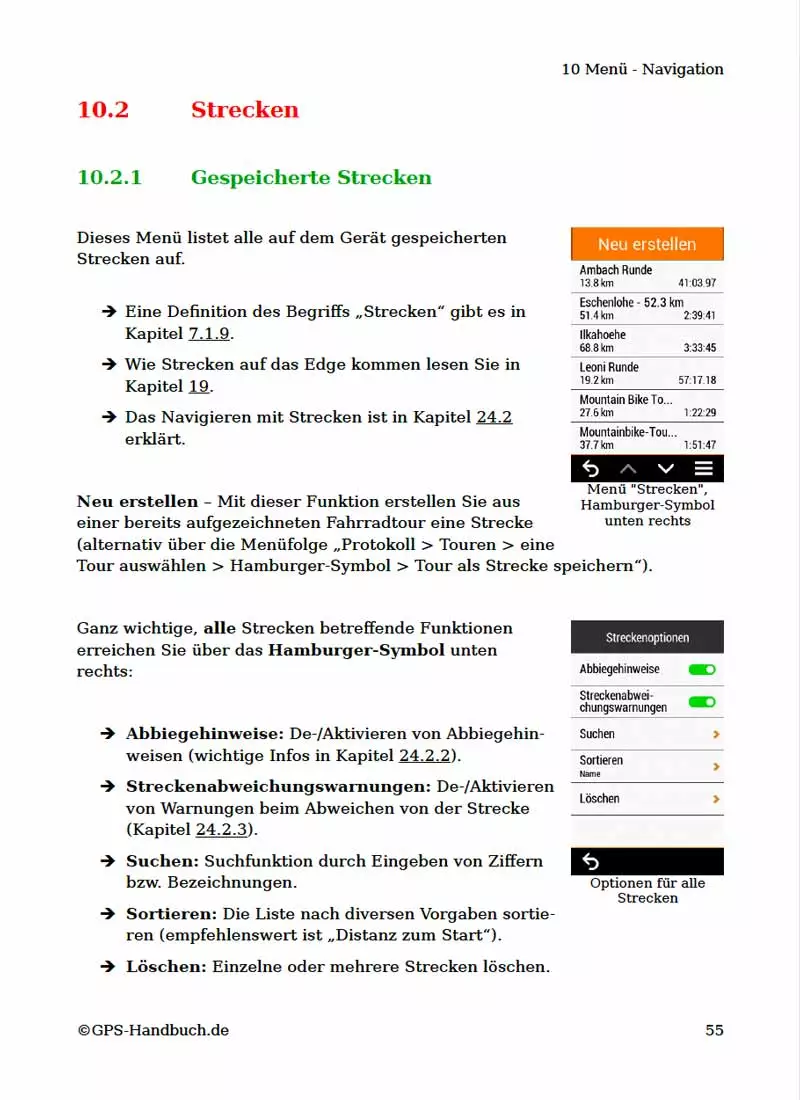 Garmin Edge 1030 Plus und Garmin Edge 1030 Handbuch von Joachim Bardua 15 Kursinhalt GPS-Handbuch Edge 1030 Seite