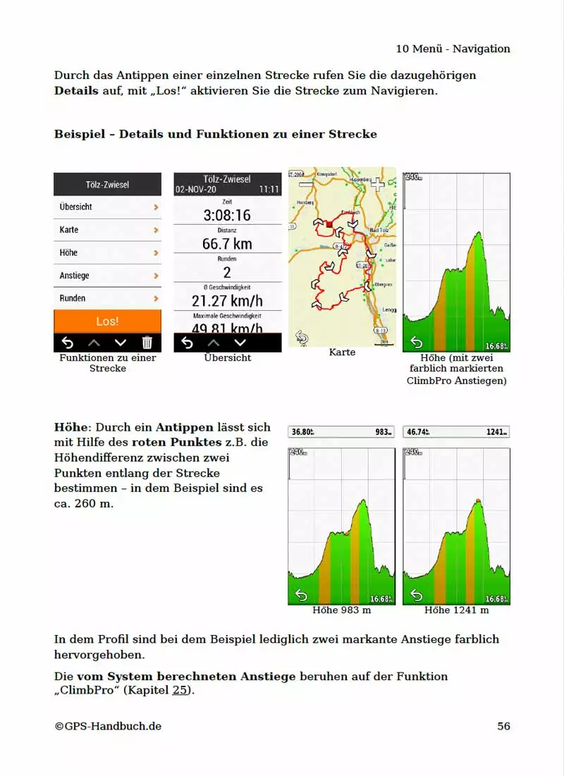 Garmin Edge 1030 Plus und Garmin Edge 1030 Handbuch von Joachim Bardua 16 Kursinhalt GPS-Handbuch Edge 1030 Seite