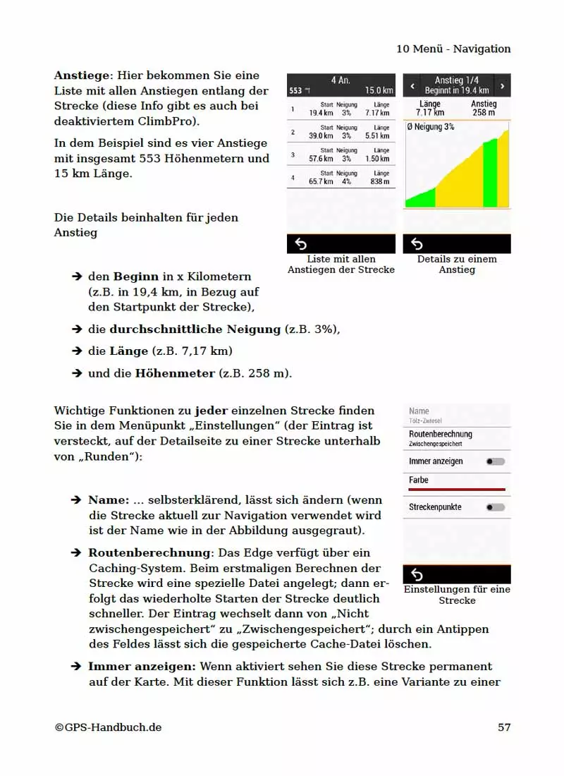 Garmin Edge 1030 Plus und Garmin Edge 1030 Handbuch von Joachim Bardua 17 Kursinhalt GPS-Handbuch Edge 1030 Seite