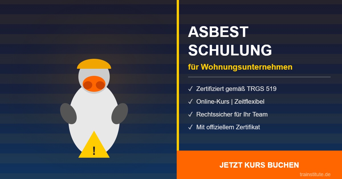 Mitarbeiter-Unterweisung Asbest im Wohngebäude, professionelle Schulung