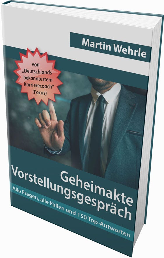 3D Buchcover Geheimakte Vorstellungsgespräch von Martin Wehrle mit weißem Hintergrund, 563x883 Pixel