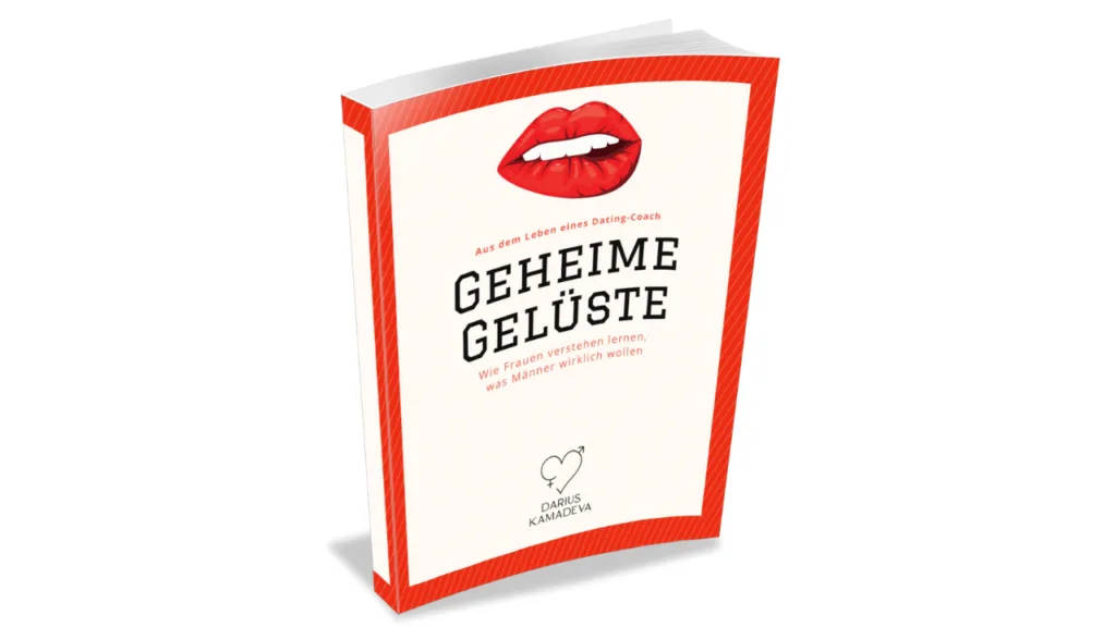 Buchcover Geheime Gelüste mit roten Lippen und Untertitel zu Frauenverständnis