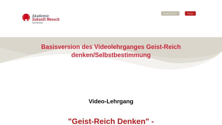 Geist-Reich Denken – Videokurs zur Selbsterkenntnis von Axel Burkart