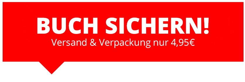 Rotes Banner mit weißer Schrift Buch sichern Versand & Verpackung nur 4,95 Euro