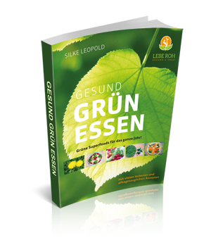 eBook-Cover Gesund grün essen von Silke Leopold mit grünem Blatt-Design