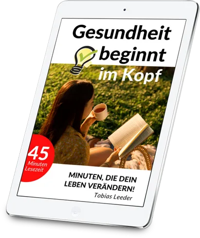 E-Book Mockup auf iPad – Gesundheit beginnt im Kopf von Tobias Leeder