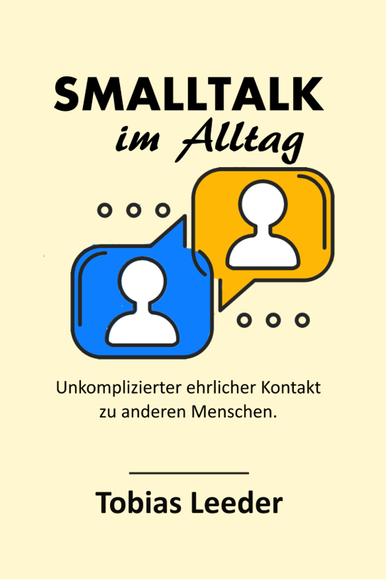 Smalltalk im Alltag – Cover mit zwei Sprechblasen und Personen-Icons