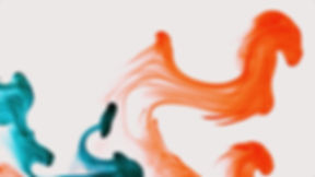 Bunte abstrakte Grafik mit orange und türkisen Farbwellenbewegungen
