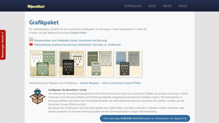 Grafikpaket für Ahnenblatt-Tafeln von Susann Pfeifer