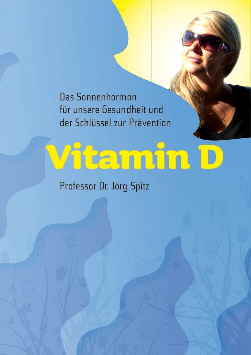 Buchcover Vitamin D mit Frau in Sonnenlicht, Titel und Autor Prof. Dr. Jörg Spitz