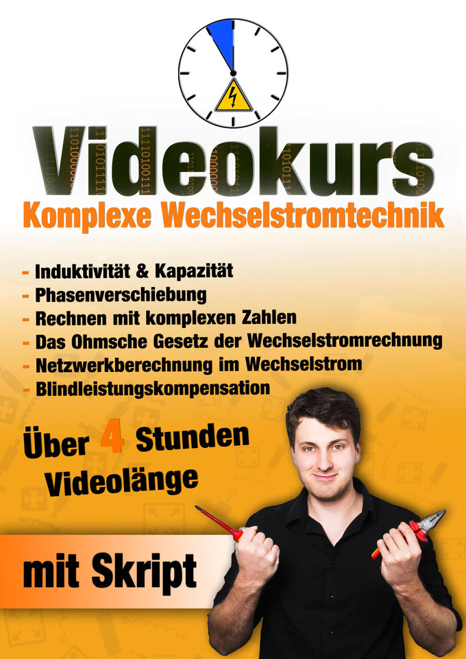 Kursbild Komplexe Wechselstromtechnik mit 4 Stunden Videolänge und Skript