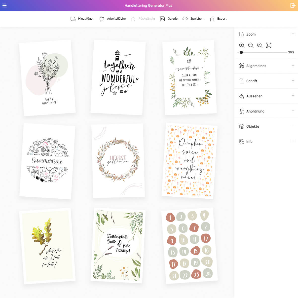 Anleitungen und Tutorials zum Handlettering Generator Plus