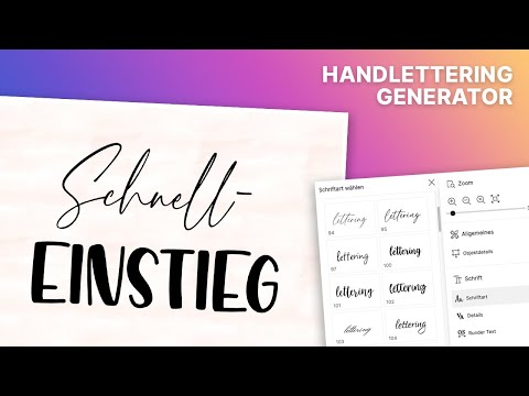 Schnell-Einstieg in den Handlettering-Generator 😍