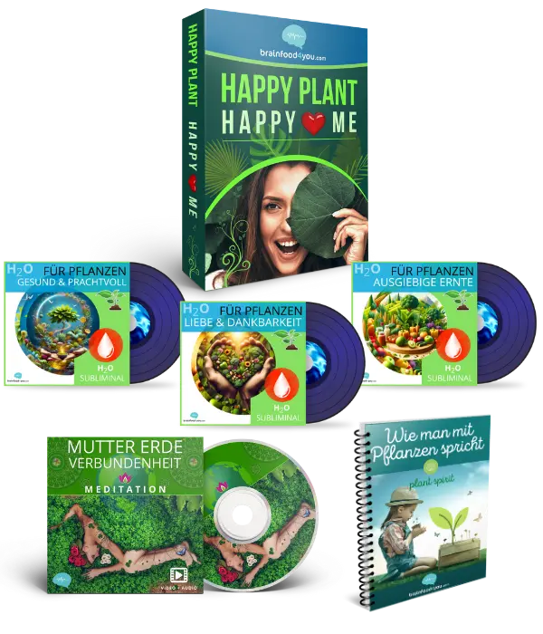 Happy Plant – Audioprogramm für Pflanzen 19 Happy Plant Happy Me Komplettset: Box, 3 CDs mit Subliminal-Botschaften, MeditationsCD, Workbook
