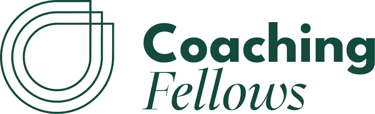 Coaching Fellows Logo mit konzentrischem Kreis-Symbol – Großformat