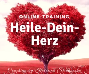 Cover des Online-Trainings Heile-Dein-Herz mit rotem Herzbaum und Kursbezeichnung