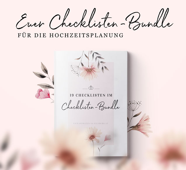 Euer Checklisten-Bundle für Hochzeitsplanung mit Blumendekoration