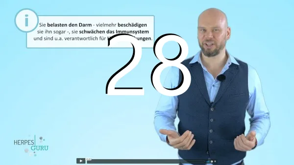 Videokurs-Screenshot mit Trainer, Modul über Glutenunverträglichkeit und Weizenallergie