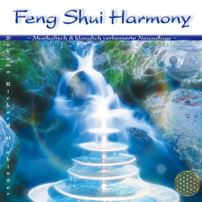 Feng Shui Harmony Cover mit fließendem Wasser und blauem Chakra