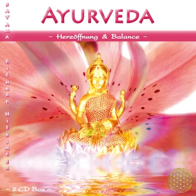 Ayurveda Herzöffnung & Balance Cover mit goldener Figur und Energie