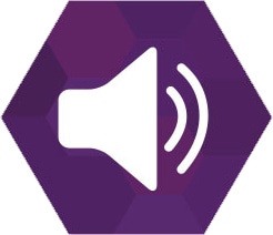MP3 Audio Symbol mit Lautsprecher und Schallwellen