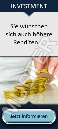 i-talk24 Werbebanner für Finanzdienstleister 13 Vertikales Werbebanner mit Geldmünzen-Stapel und Investment-Thema