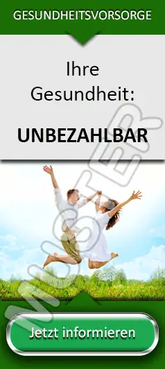 i-talk24 Werbebanner für Finanzdienstleister 14 Werbebanner Gesundheitsvorsorge mit springendem Paar auf Wiese, grüner Kopfzeile und Call-to-Action-Button