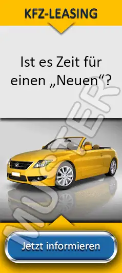i-talk24 Werbebanner für Finanzdienstleister 5 Vertikales Werbebanner mit gelbem Sportwagen und KFZ-Leasing-Thema