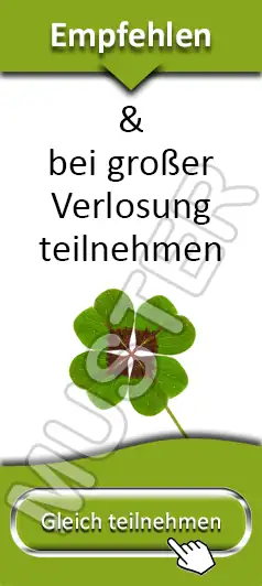 i-talk24 Werbebanner für Finanzdienstleister 17 Testimonial-Banner mit grüner Kopfzeile, Glückskleeblatt und Gewinnspiel-Button