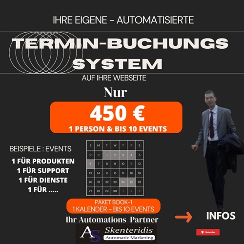 Termin Buchungssystem Produktmockup D50 Interface