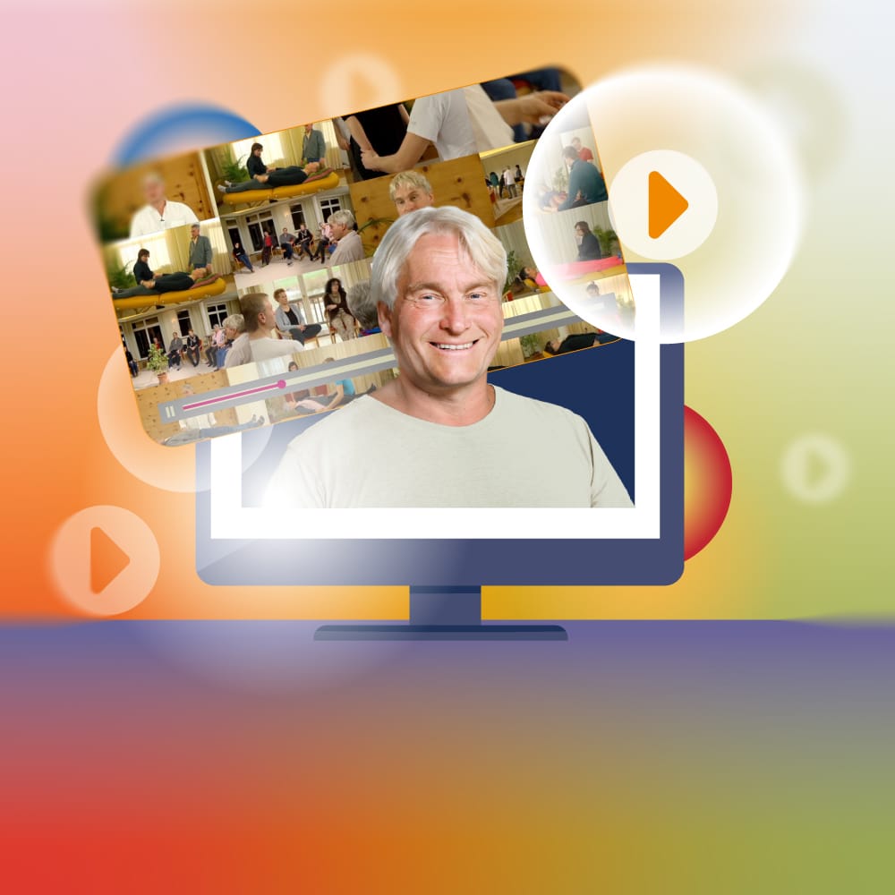 Hero-Grafik zum innerwise IW Web Basiskurs mit Uwe Albrecht, Videovorschausammlung und Play-Symbol