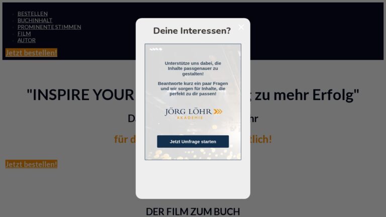 Inspire your life! – Erfolgs-Ratgeber von Jörg Löhr