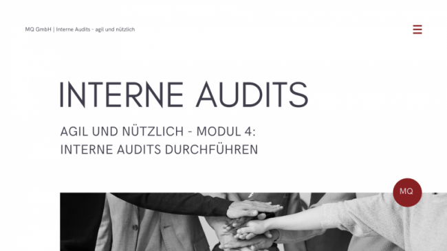 Kursmodul Interne Audits agil und nützlich Modul 4 Interne Audits durchführen