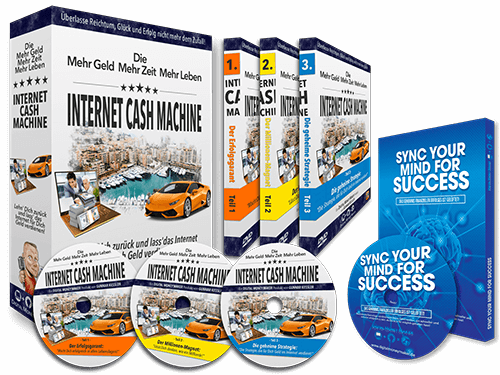 Internet Cash Machine Videokurs Box-Set mit drei DVDs, Bonusmaterial und Sync Your Mind for Success DVD