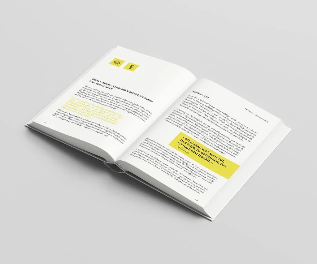 Buchseite zum Thema moderne Bürogestaltung und ZukunftsReadiness