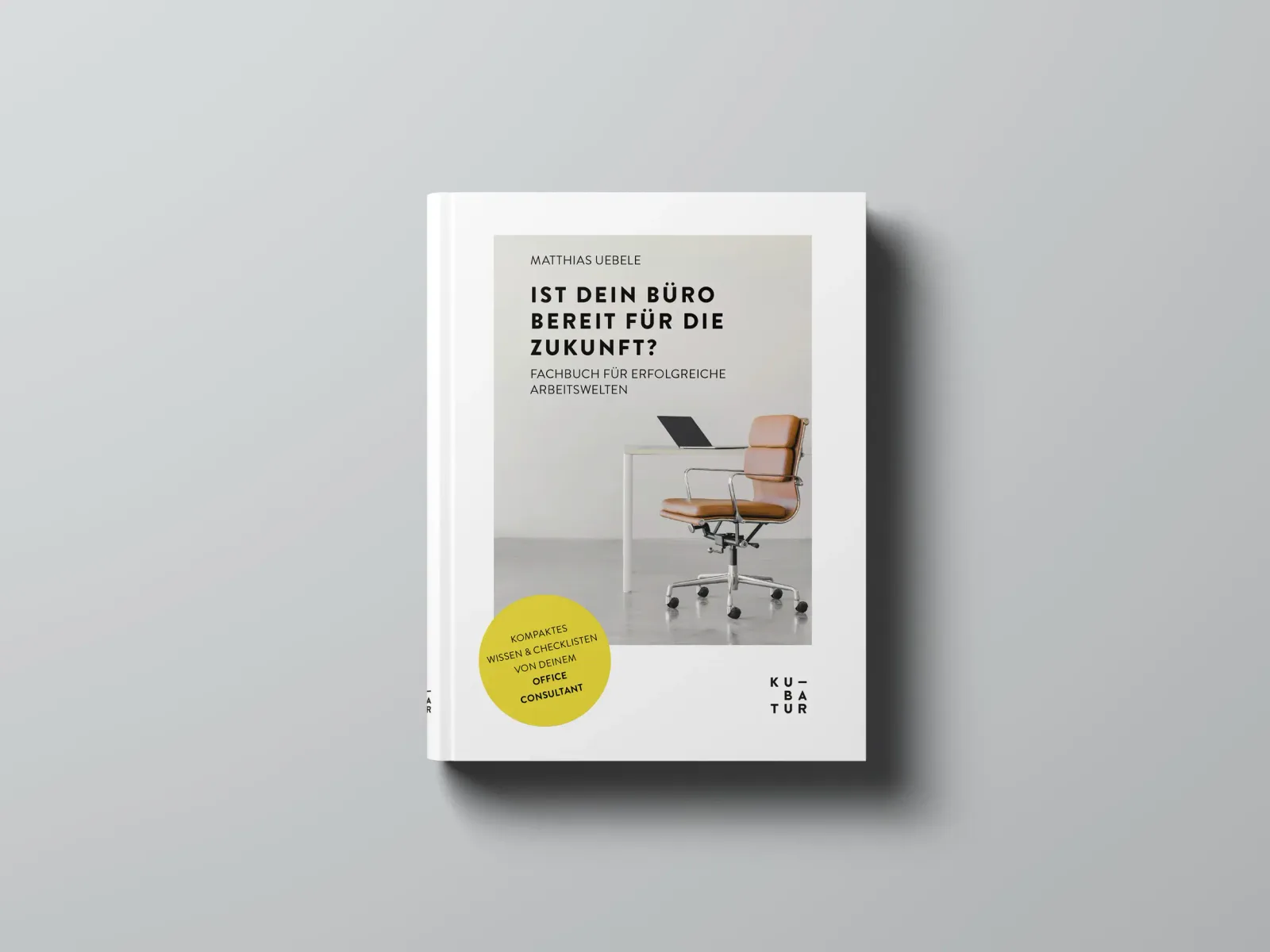 Produktmockup Buch Ist Dein Büro bereit für die Zukunft liegend