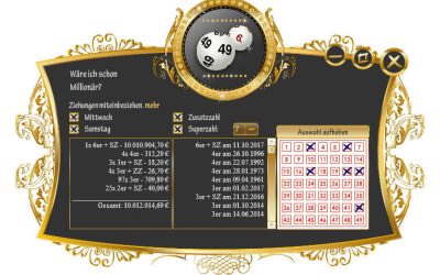 Jackapp Wäre ich schon Millionär Screenshot mit Gewinnberechnung und Lottotabelle