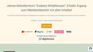 Jahres-Selbstlernkurs Essbare Wildpflanzen – Ansicht der Verkaufsseite