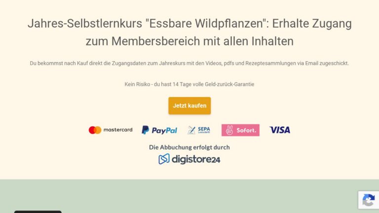 Jahres-Selbstlernkurs Essbare Wildpflanzen von Jenny Zuber