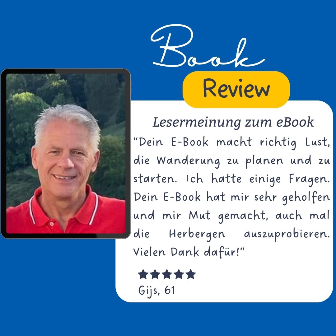 Kundenstimme von Gijs, 61 Jahre, mit 5-Sterne-Bewertung zum eBook links positioniert