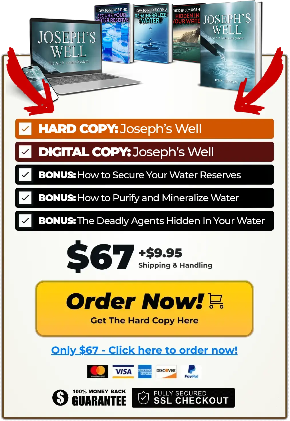 Joseph's Well Bundle mit Laptop, Smartphone und drei Bonus-Ratgebern zum Air Fountain System