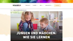 Jungen und Mädchen – wie sie lernen – Ansicht der Verkaufsseite