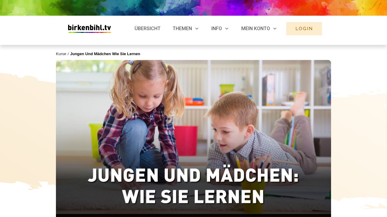 Jungen und Mädchen – wie sie lernen – Ansicht der Verkaufsseite