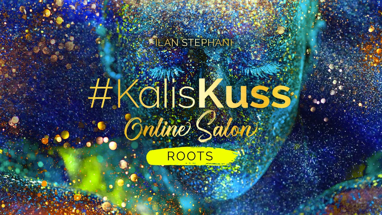 Bunte Lichteffekte mit Augen und Schmetterlingen, #KalisKuss Online Salon ROOTS