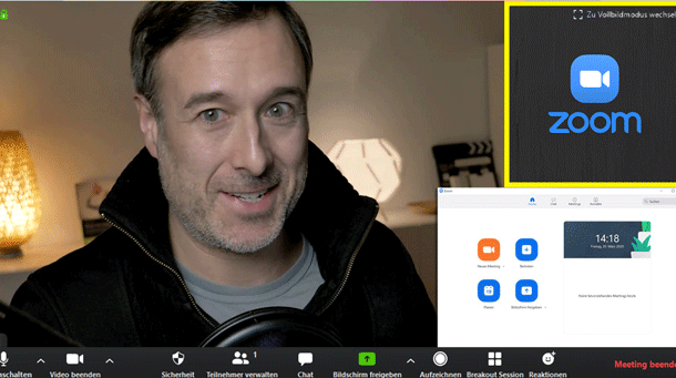 Kalkulationsformulare zum Webinar von Stefan Weiss 5 Stefan Weiss in Zoom-Videokonferenz, Coaching-Szenario, Porträt mit Bildschirm