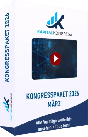Kapitalkongress Kongresspaket 2026 März Produktbox mit Logo, Play-Button und Beschreibungstext
