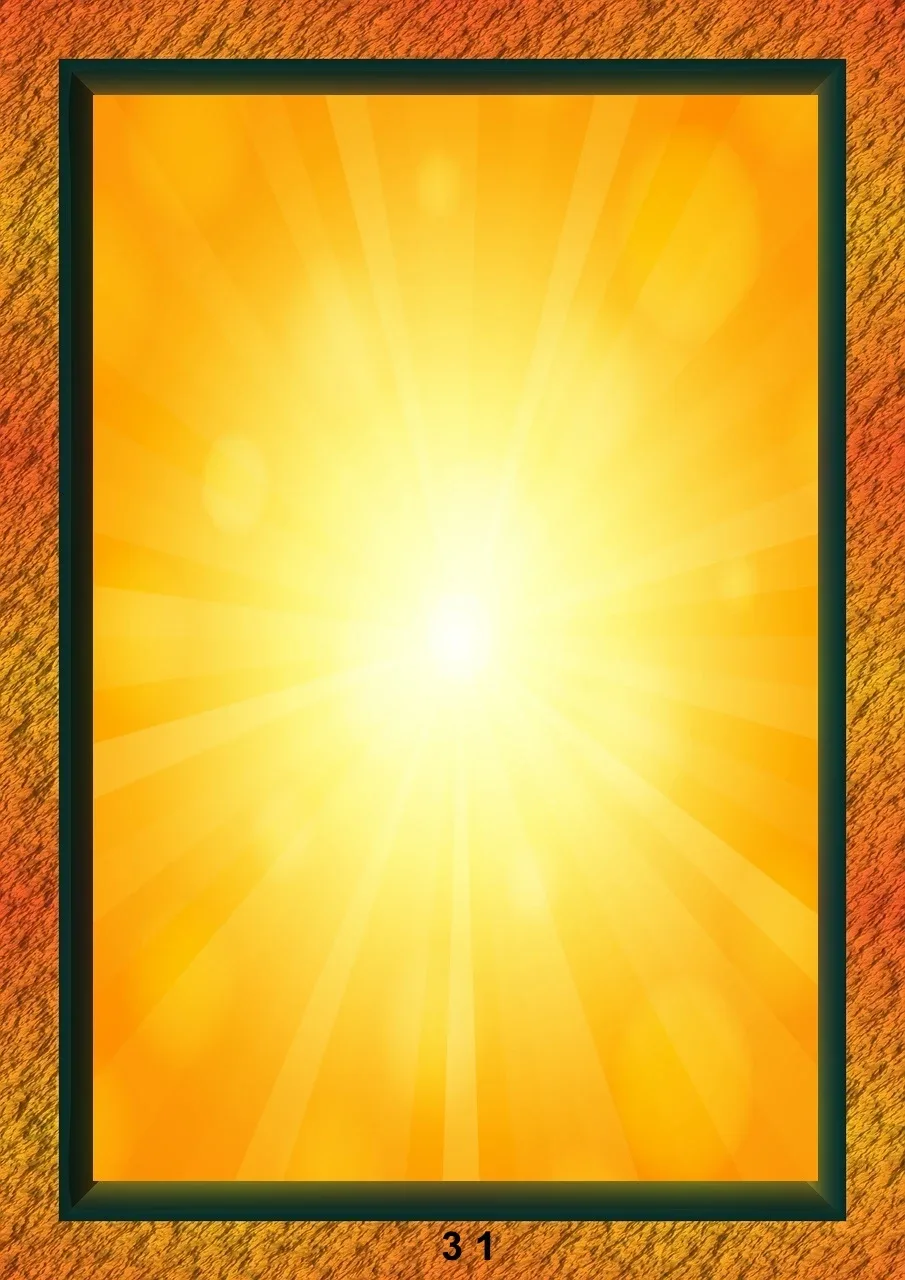 Tarotkarte 31 Sonne aus dem Kartenlegen-Taromand-Orakel Mentoring
