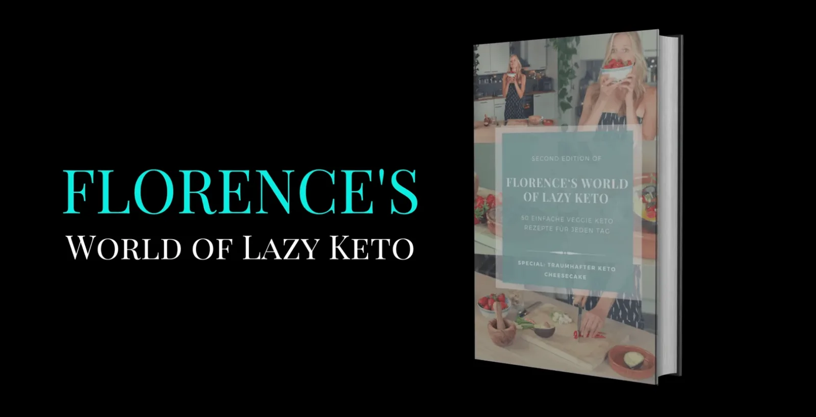 Florence's World of Lazy Keto Ebook Mockup 3D Darstellung